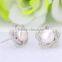 925 sterling silver high polished plated heart earrings