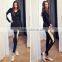 custom euramerican v neck style cotton long sleeve fit women t shirt