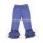 Latest Kaiyo design baby girls denim icing double ruffle pants wholesale girls exquisite pants