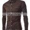 Best price Korean style fashion new model slim fit casual shirt for men