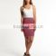 2017 Summer New Design Guangzhou Wholesaler Shandao Brand Women Casual Short High Waist Striped Cotton Bandage Skirt