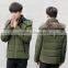 2016 Custom LOGO Fur Hood Mens Padded Down Jacket Winter