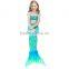 Kids Bikini + Shorts + Mermaid Tail with pink monofin for Swimming