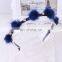 Fashion design girl fur hair hoop for lady decoration hand made fur headband