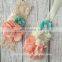 Nude Mint Sash Matching Baby Headband Vintage Inspired Flower Sash