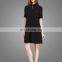 Latest Design Fashion Woman Dress High Quality Western Design Black MIdi Dress