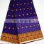 100% Cotton Fabric Purple Nigerian Dry Lace With Stones For Women