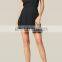 Holiday dresses new design black chiffon with black lace short party dress for fat women