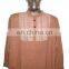 full sleeve short khadi yoga kurta, size : chest 46 x height 30 inches (medium).