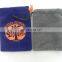 Custom logo print reusable drawstring velvet gift pouch/ wholesale velvet jewelry packing bag