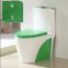 Green color ceramic hotel bathroom one piece siphonic good sale top dual flushingtoilet bowl