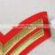 Embroidery applique sew on shoulder patch for clothing custom logo