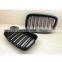 1 Pair Matte black Double Slat Line Front Grille Kidney grill for BMW 5 Series GT F07 2010-2017