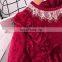 2020 autumn children's girls red golden velvet dress