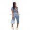 2020 Fashion Denim Button One Oieces Women Sexy Bodycon Jumpsuits