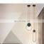 Nordic post-modern style bedroom dining room chandelier iron round bar clothing store led creative chandelier