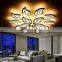 White body creative Leaves ceiling chandeliers lamp for bedroom living room modern LED Ceiling Chandeliers