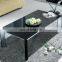 8mm clear and grey bent glass table