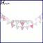 Handmade Solid Color Fabric Bunting 24 flags Parties Weddings PL014
