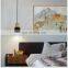 Modern Decorative Wood Base Colorful Metal Shade Pendant Light CE