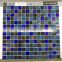 pegado de mosaico en malla glass swimming pool  blue pool tiles mosaic wall art