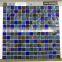 pegado de mosaico en malla glass swimming pool  blue pool tiles mosaic wall art