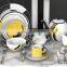 Modern Luxury Wholesale Yellow Dinner Plate Ceramic Porcelain Dinnerware Sets