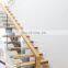 Custom steel balustrade residence timber tread staircase