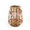 K&B Wholesale retro design wooden frame rattan glass jar lanterns candle holder decor