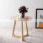 Modern OEM natural solid wood furniture living room mini round coffee table small sofa side table