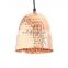 copper plated hammered pendant lamp