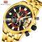 Mini Focus MF0352G Big Screen Chronograph Quartz Watches Luxury Water Proof Mens Watch Gift Set