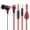  popular red rohs earbuds special flat cable earphone mobile headphone