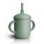 Weiqi Manufacturer BPA Free Silicone Sippy Cup Reusable No Spill Silicone Cup With Lid Straw