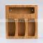 Compatible Plastic Baggie Food Home Storage Boxes Containers Ziplock Bags Bamboo Organizer And Dispenser Ffor Kitchen Drawer