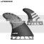 OEM ODM Colorful Eco 3-piece Detachable SSUP Carbon Fin Honeycomb Fiberglass Carbon Fiber Surfboard Fins for Surfing