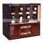 High quality luxury wooden 8 slots rotating motor jewellery automatic watch winder safe