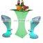 Modern plastic led lighted up furniture led table chair set / led bar table and chairs