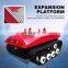 Large robot mobile rc rubber crawler chassis