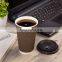 Disposable Coffee Cups with Lids 16 oz - 80 Pack Large Premium Insulated Disposable Paper Ripple Wall Cups for Hot Coffee to Go