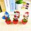 Wooden christmas flower pots clip business card holder