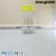 BQS Xuzhou Glassware 740ml Square Glass Jar With Plastic/Tin Lids