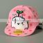 Cute Lovely Cartoon Embroidery Flat Brim Snapback Caps for Kids