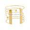 Europe Wire Shape Diamond Gold Plated Cuff Bracelet