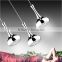 2016 New 9W 12W Plated Silver LED Pendant Light Color Vase Dining Room Creative LED Droplights