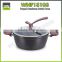 Red heat ressistant coating aluminium marble casserole food grade cooking pot with promotion