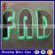 Super bright Galvanized crystal backlit outdoor logo sign