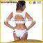 Sexy swimsuit factory wholesale nylon spandes hipster sexy girl's white bikini