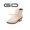 GD comfortable low-heeled PU material ankle short boots shoes