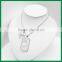 925 Silver Plating Black Sprayed Skull Pattern Pendant With Heart Charms Necklace